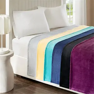 212 MAIN Intelligent Design 100% Polyester Solid Oversized Lightweight Microlight Plush Brushed Finish Blanket - Grey, Twin & Twin XL, Ideal for Layering Use
