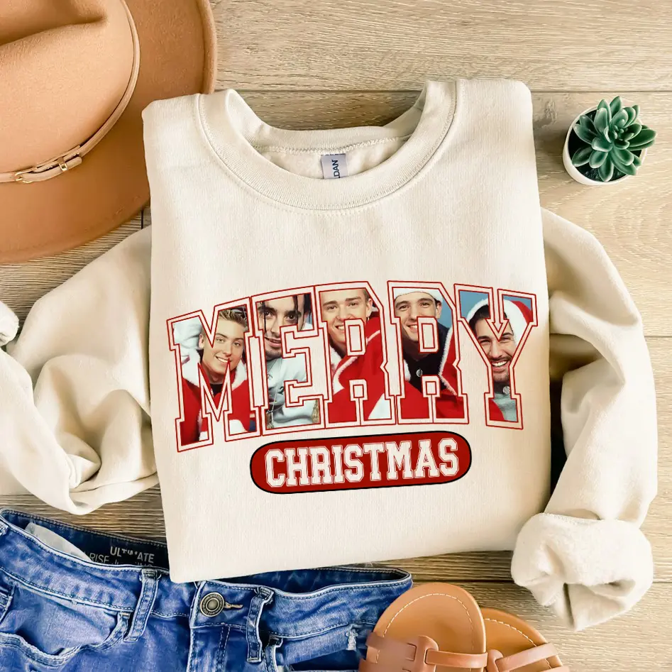 NSYNC Merry Christmas Sweatshirt, NSYNC Boy Bands Shirt, NSYNC Fan Gift