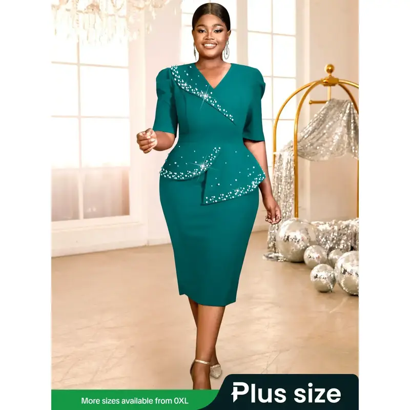 white christmas dresses Black plus size cocktail dress main image 1