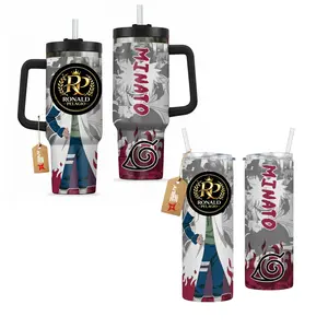 Minato Namikaze Anime Tumbler 20oz 40oz, Yellow Flash Manga Travel Mug, Ninja Insulated Cup, Japanese Fan Gift Drinkware