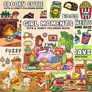 Girls-Themed 5-Book Montessori Coloring Mobile – Cozy Lovely Pages, Soothing Art, Christmas Educational Stress Relief Coloring Gift Bundle, Montessori Coloring Pages For Girls