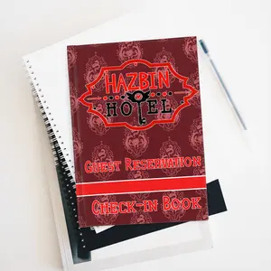Hazbin Hotel Guest Reservation Check-in Book Journal - Ruled Line