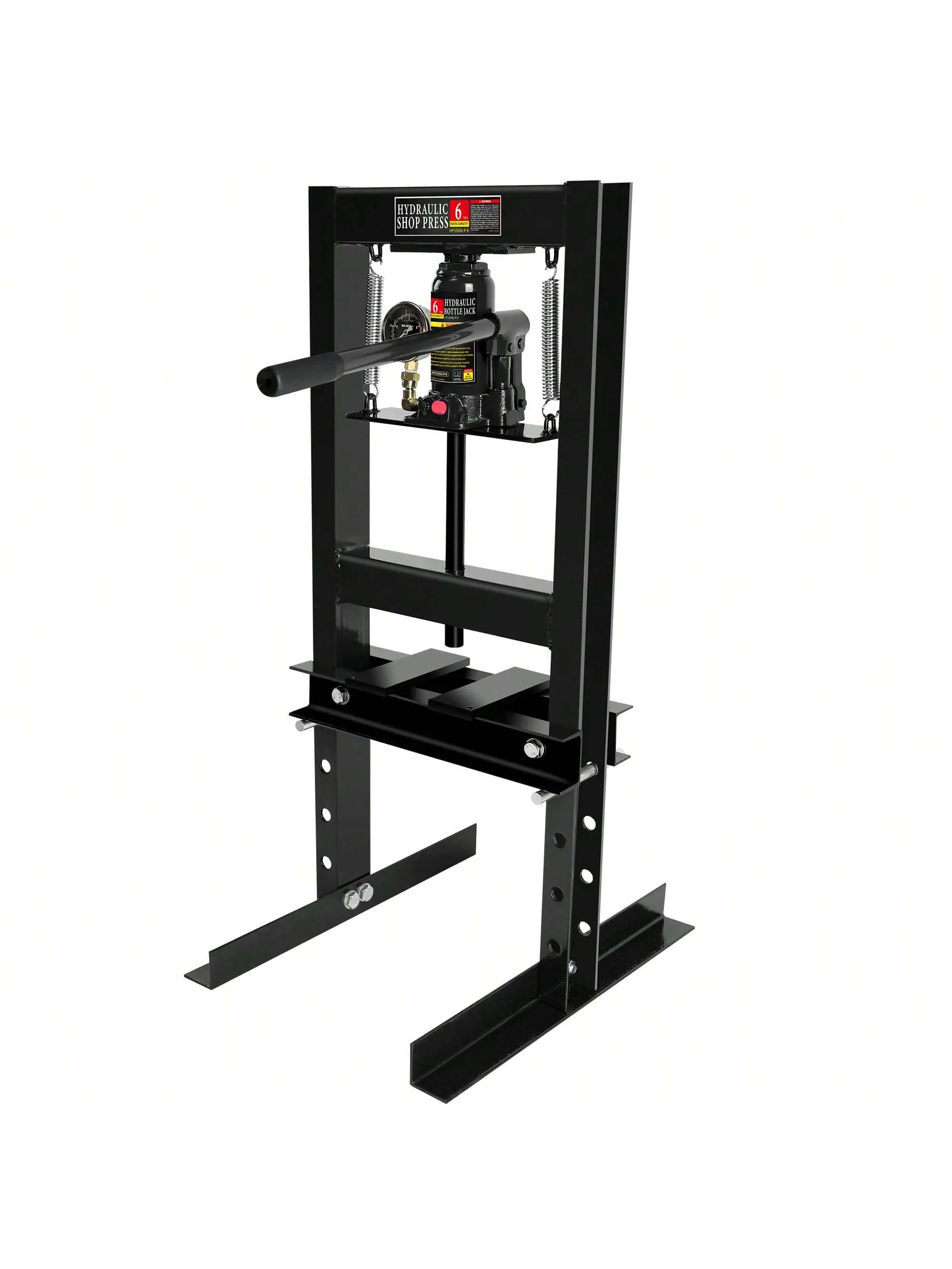 【Christmas Gift】Hydraulic Shop Press,6 Ton/12 Ton/20 Ton H-Frame Garage Floor Adjustable Shop Press With Stamping Plates To Bend, Straighten, Or Press Parts, Install Bearings & U-Joints