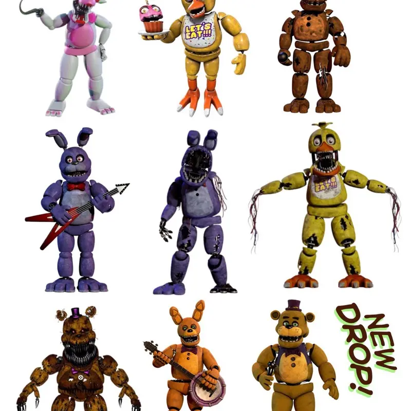 Freddy Fun Factory Limited Edition Sticker Set – 9-Pack