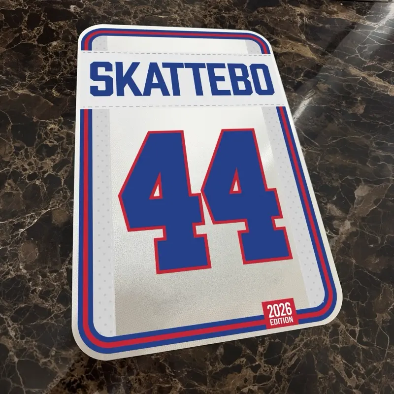 2026 Cam Skattebo #44 Jersey Sign on .080 Reflective Aluminum #35 Edition