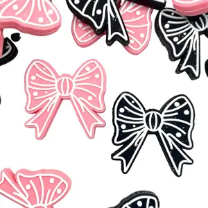 Shine Bright, Bow Tight Silicone Focal Beads DIY Craft Supplies for Beaded Pens Keychains Bow Shape Bowknot