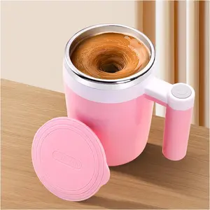 Self Stirring Coffee Mug with Lid, 380ml USB Rechargeable Automatic Stirring Coffee Mug, Electric Self Stirring Cup for Coffee, , Milk, Hot  Stainless Steel Self Stirring Coffee Cup