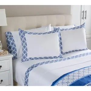 Hotel du Cobb Set of 2 Decorative Border Pillowcases