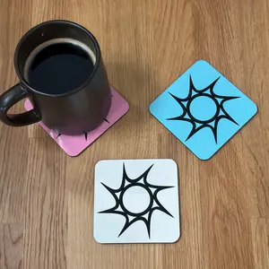 Spawn Point Drink Coaster - 3.74"x3.74" - 1Count - Cork Backing - IRL Block Gaming - Respawn Point