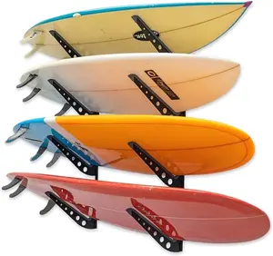 StoreYourBoard Adjustable Surfboard Storage Rack, 4 Board Wall Mount Display