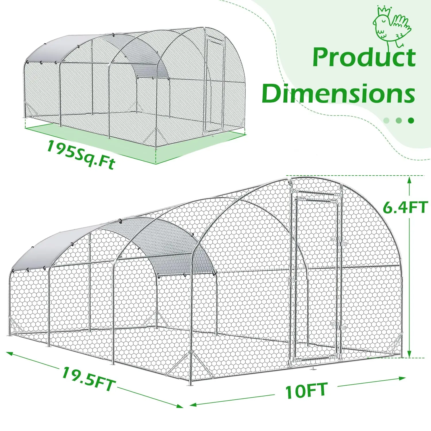 Dome roof- 20*10*6.4FT