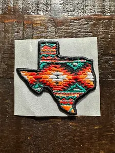 State of Texas Aztec Embroidered Hat Patch