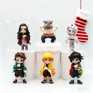 6pcs Third Generation Demon Slayer Figures, Action Figure, TanjiroKamado Nezuko lnosuke Figurines,Perfect ChristmasRoom Decorations