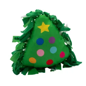 13 3/4" x 15" Christmas Tree Fleece Tied Pillow Craft Kit - Makes 6