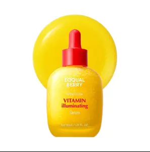 EQQUALBERRY Vitamin Illuminating Serum &Cream Set - Vitamin C & Niacinamide | TargetsDark Spots I Strengthens Skin Barrier withCeramides I Glowy, Lightweight Hydration