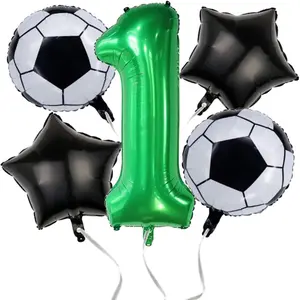 Football Birthday Party Decorations, 40inch Green Balloons, Football Balloon Birthday Decorations, Football Sports Theme Party Decorations Style 1
