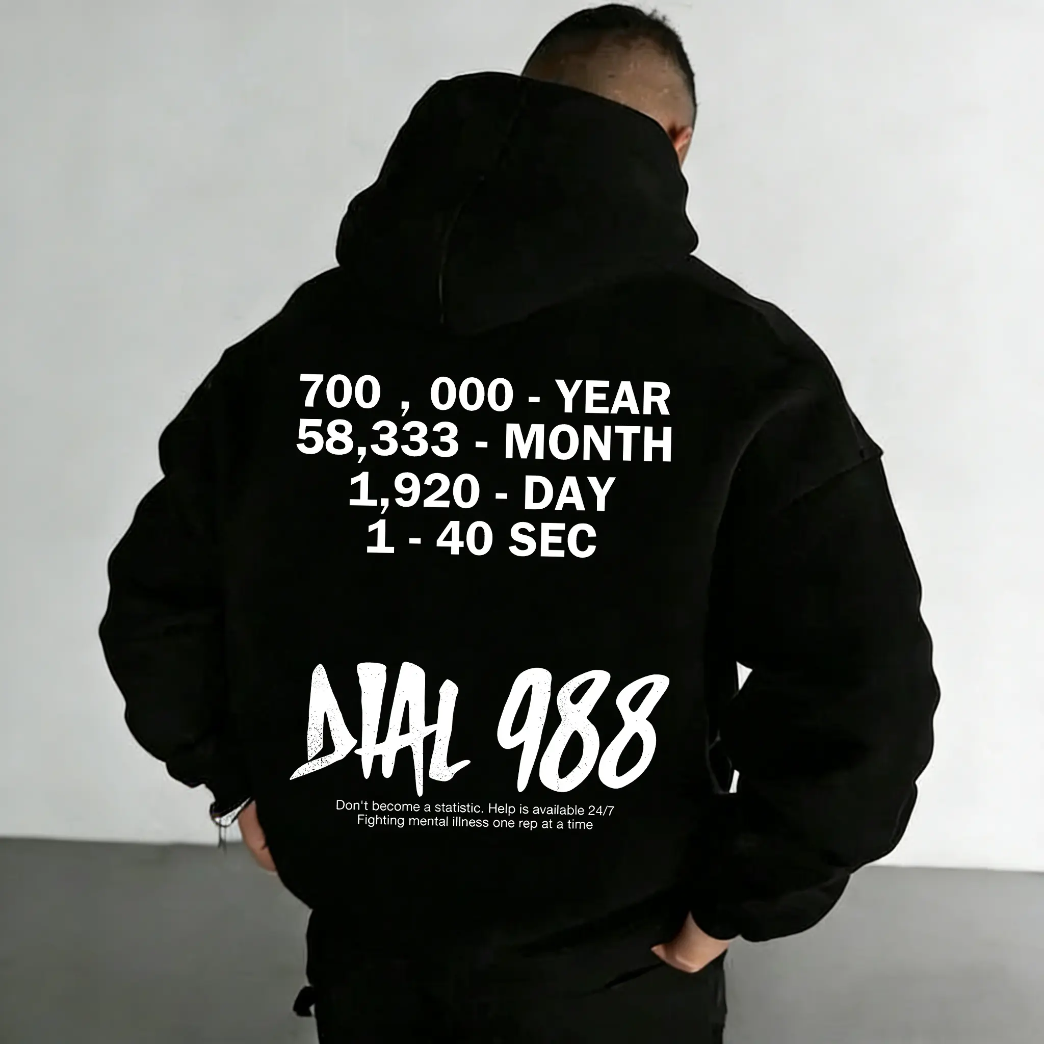 "F Suicide" Bold Graphic Hoodie for Men, Streetwear-Inspired Pullover Hoodie, Edgy Casual Hoodie, Trendy Everyday Wear, Powerful Statement Hoodie