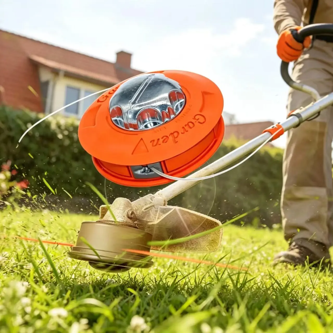 Weed trimmer head; Easy-feed trimmer head; Weed trimmer head; Thin-line trimmer; Universal weed trimmer head; Easy-feed trimmer; Replacement trimmer head for weed trimmers, diagonal lawn trimming trimmer head grass cutters maneuverability gas mower cycle