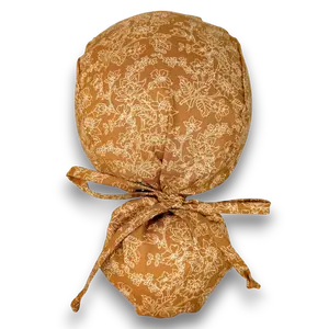 Fall Floral Ponytail scrub cap for women with satin lined option by Paradise Caps.