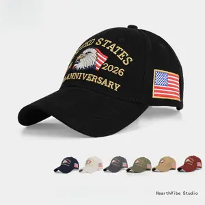 U.S. 250th Anniversary Commemorative Baseball Cap — American-Style Embroidered Cap, Versatile Casual Sun Hat