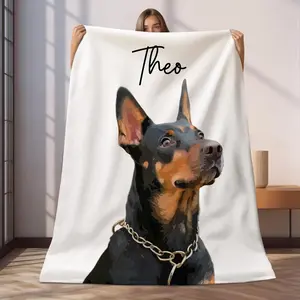 NAZENTI Custom Pet Blanket, Custom Dog Blanket, Personalized Dog Blankets With Dog Photos, Cat Picture Blanket, Pet Photo Blanket, Dog Dad Gift, Pet Lovers Gifts, Dog Mom Gifts, Sherpa Throw Blanket