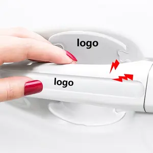 4/8pcs Car Door Handle Scratch Protector, Silicone Invisible Decal For Cars, Automobile Decals, Easy Install, Anti-Nail Scratches, Durable Automotive Accessory
