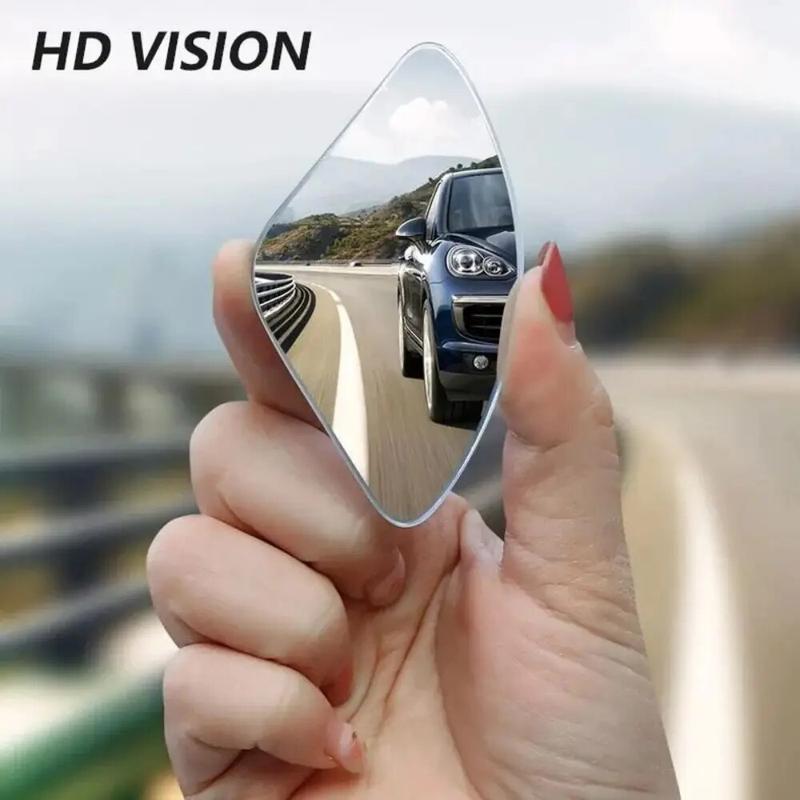 2 Pcs Universal Fit Glass Car Wide-angle Blind Spot Rearview Miror, 360" Adjustable, High-definition, with Applicable for All Cars