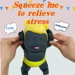 Squeeze Toy, Ugly Cute Clown Doll, Rubber and Leather Doll, Slow Recovery Doll, Stress Relief Toy, Fun and Interactive Plaything