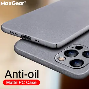 Luxury Matte Shockproof Hard PC Case For iPhone 16 15 14 13 12 11 Pro MAX Mini X XR XS Plus Simple Ultra Thin Back Cover Capa Screen Protector Protection
