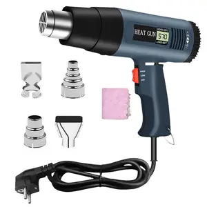 Heat Gun 2000W with Side LCD Digital Display 320-1202℉ Dual-Level Temperature Control with 4 Nozzles & towel
