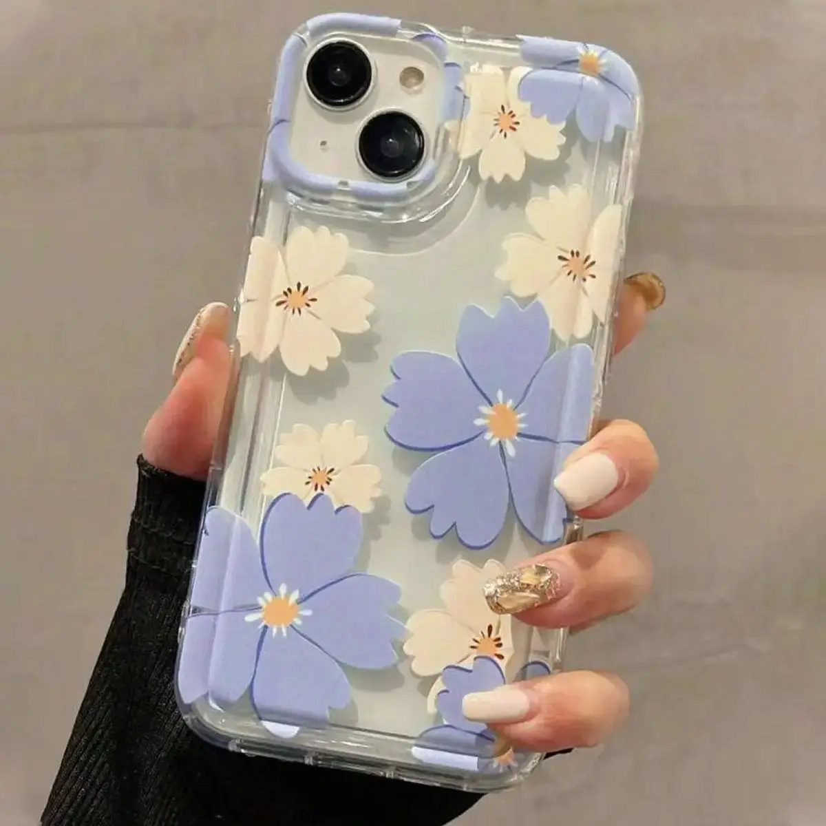 Flower Pattern Phone Case for Summer, Decorative Phone Protective Cover, Anti-fall Phone Cover Compatible with iPhone 15 14 13 12 11 Pro Max