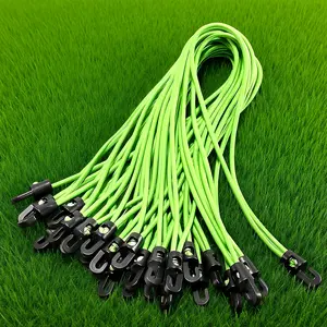 12 heavy-duty elastic ropes with hooks and tension bands - adjustable multifunctional straps for household, travel, and camping equipment | Durable polyester/rubber/plastic, windproof folding design, car and camping accessories,