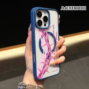 Magnetic Protective Case for iPhone 17 16 E Pro Max 15 Plus 14 13 12 11 XS XR, Girly Commit To The Lord Proverbs Art Design | Shockproof, Silicone, Stylish, Trendy, and Scratch Resistant