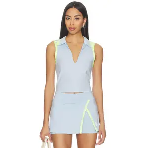 Free People x FP Movement Forehand Polo Top in Arctic Snow