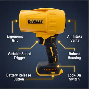 DEWALT 20V Cordless Air Blower, 30000RPM Violent Turbo Fan, Handheld Dust Blower & Dryer, Rechargeable (No Battery)