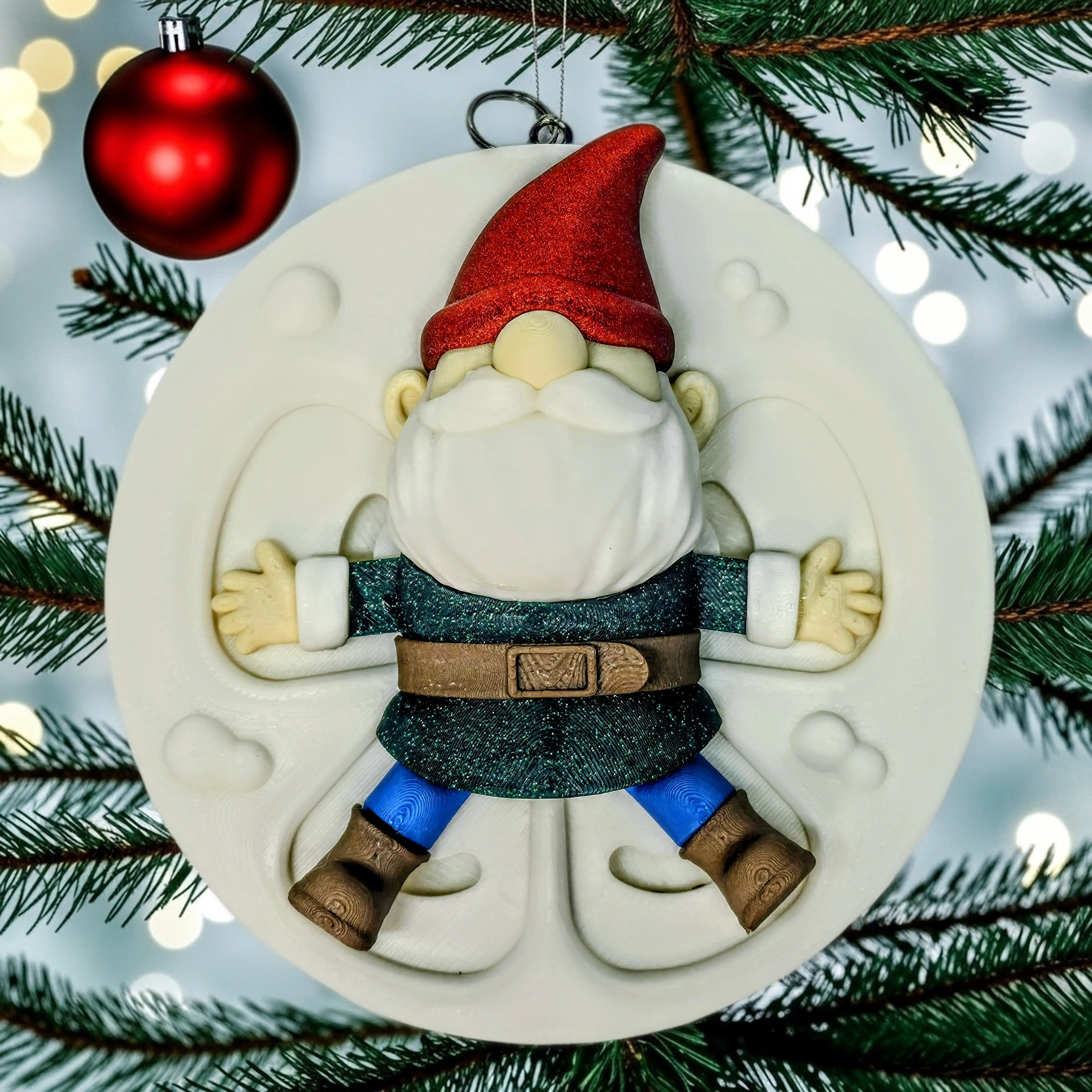 Snow Angel Gnome Fidget - Christmas Ornament