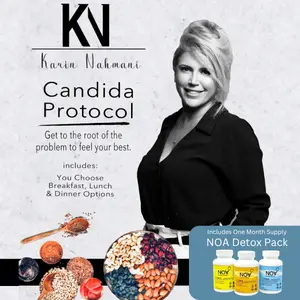 Karin Nahmani's Candida Protocol + NOA Vitamins Detox Pack - Candida Cleanse, Reduces Inflammation, Combats Brain Fog and Fatigue