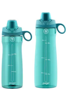 Pogo BPA-Free Plastic Water Bottle 32oz with Chug Lid & Carry Handle Reusable Dishwasher SafeDrinkware Portable Tumbler Mug for Hydration