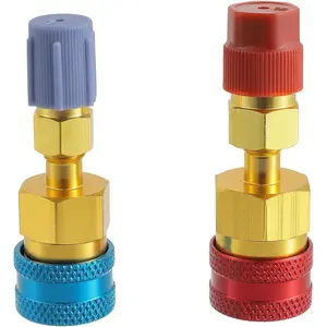 R1234yf Quick Couplers Kit R1234yf to R134a High/Low Side Quick Coupler R1234YF Hose Fitting Connectors Adapter for R1234YF  Air Conditioning System Evacuation Recharging (2pcs)
