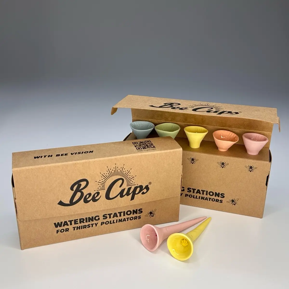 Pastel Variety 5pack Bee Cup Handmade