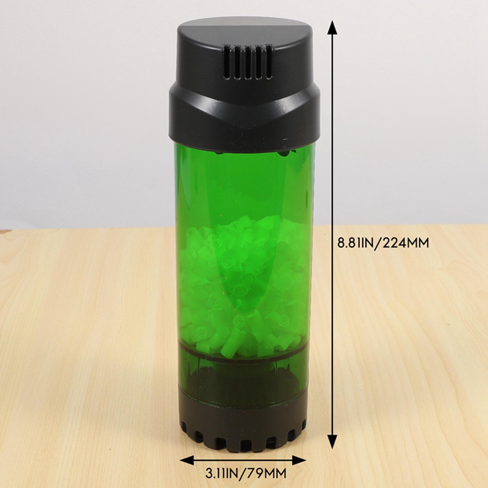 Aquarium Fish Tank Fluidized Moving Bed Filter Bubble Bio Media Filter with Air Stone and Sponge Filter LH-600