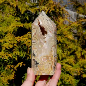DISCOUNTED 5.25in 412g Crazy Lace Agate Crystal Tower, Mexico