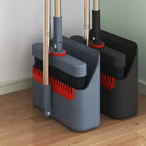 Multifunctional Broom and Dustpan Set, Broom With Dustpan, Stable and Reinforced Design, Effective Cleaning for Kitchen, Bathroom, Living Room, Home Essential Tool