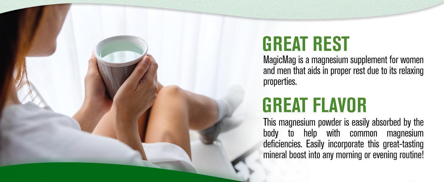 NaturalSlim Magicmag Pure Magnesium Citrate Powder Stress, Constipation, Muscle, Heart Health, and Sleep Support | Raspberry Lemon Magnesium Supplement - 8oz Drink Mix (Solo)