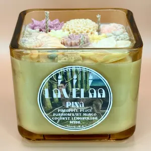 Pineapple Coconut/Soy Candle - 16oz 3-wick Decor