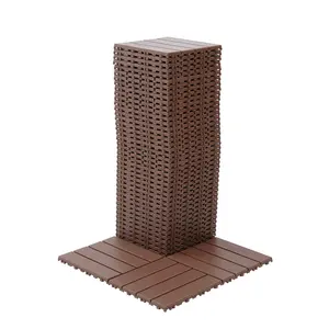 Plastic Interlocking Deck Tiles,44 Pack ,12"x12" Square Waterproof Outdoor All Weather Use,Outdoor or Indoor Poolside Balcony Backyard