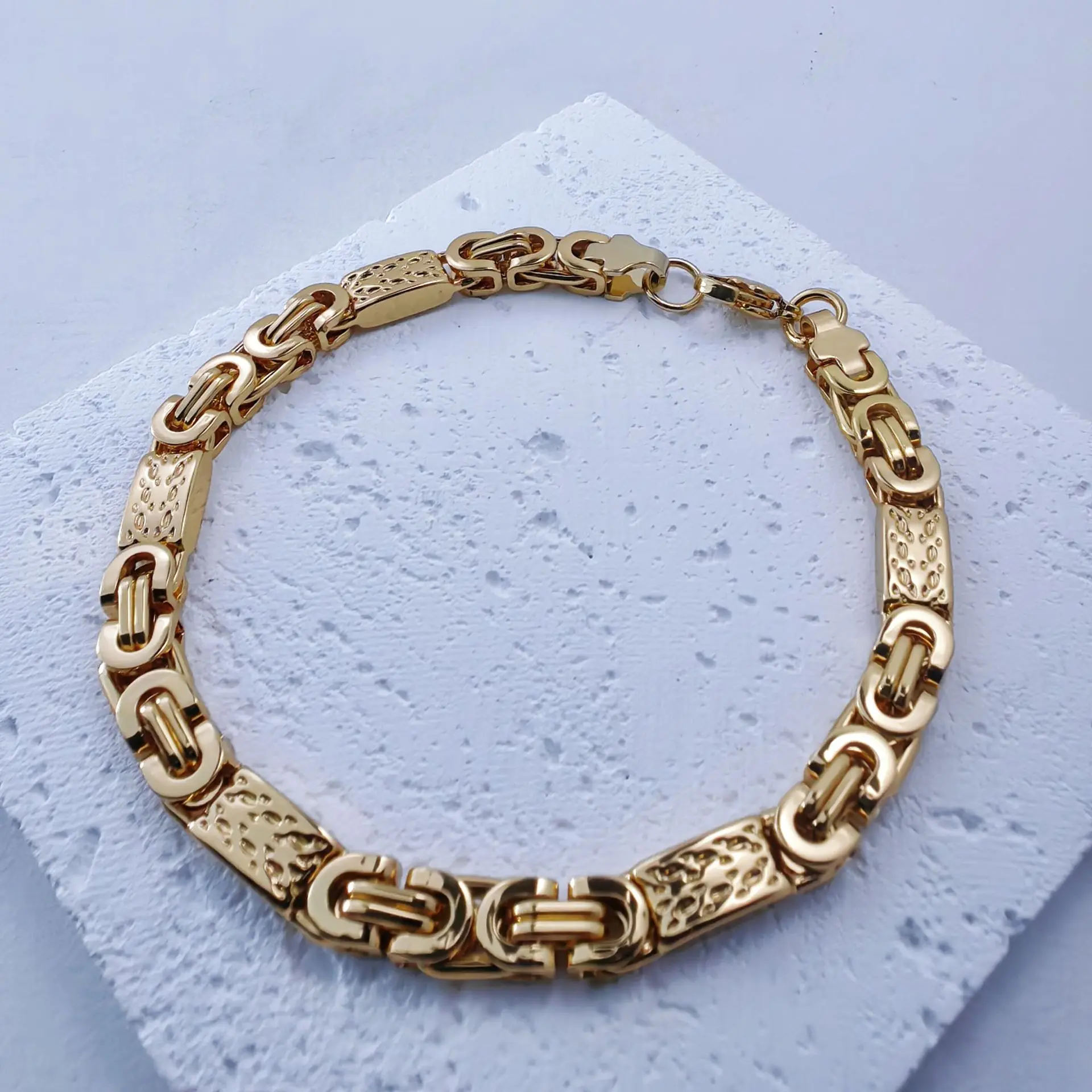 6mm all gold bracelet