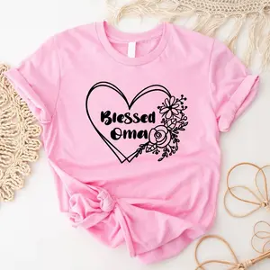 Blessed Oma T-shirt, Grandma Appreciation Gift, Best Oma Ever Shirt, Oma Birthday Cute Gift, New Grandmother Tee, Baby Announcement For Grandma T-shirt