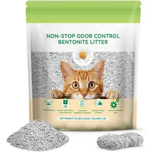 Bentonite Litter Sodium Mineral  Litter Clumping, Odor Control Kitty Litter for Self Cleaning Box & Automatic Litter Box, Dust Free,  Durability, 10 lb