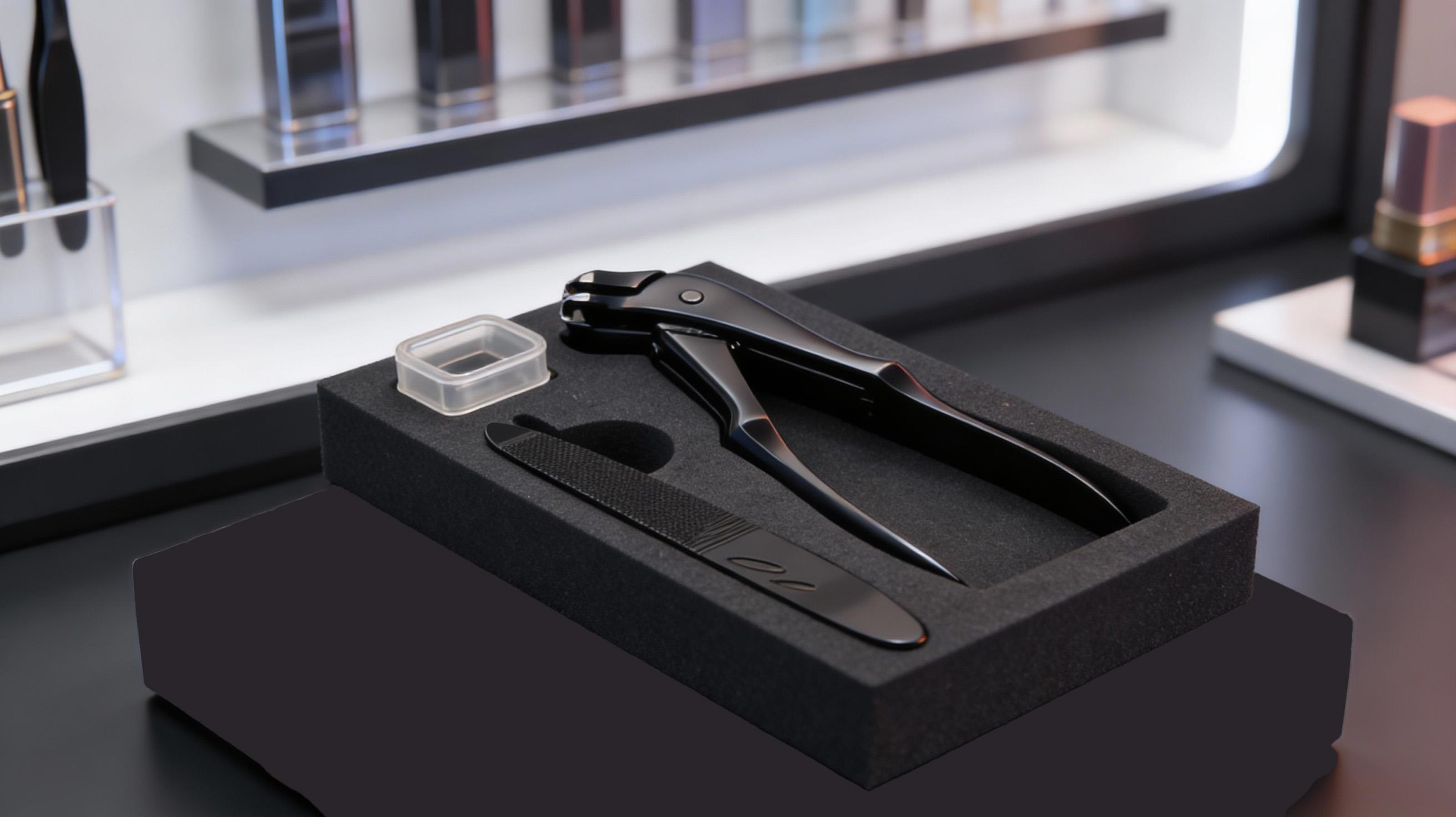 2 Piece Long Handle Curved Nail Clippers Set, Suitable for Seniors with Curved Nails, Ergonomically Designed Long Handle for Thick Nails, Large Opening, Nail Debris Splash Proof Design